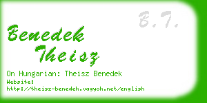 benedek theisz business card